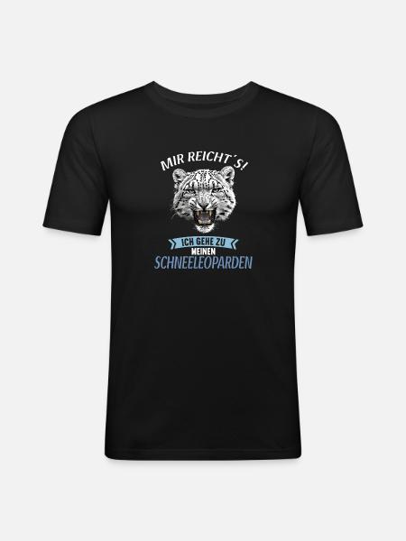 Snow Leopard Schneeleoparden Schneeleopard - Men's Slim Fit T-Shirt - black