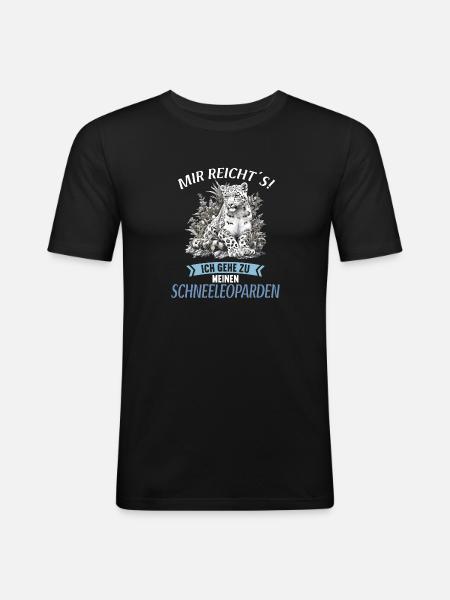 Snow Leopard Schneeleoparden Schneeleopard - Men's Slim Fit T-Shirt - black