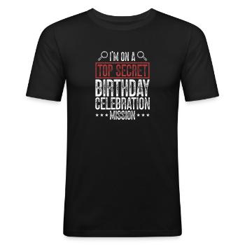 Escape Room - Men's Slim Fit T-Shirt - black - Front - Nik (191cm)