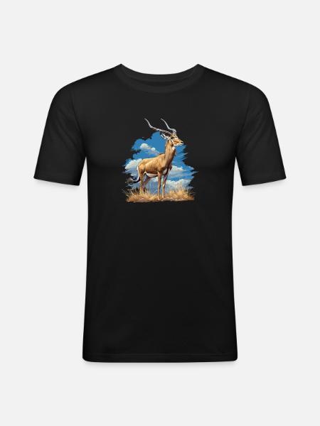 Antelope Antilopen Antilope - Men's Slim Fit T-Shirt - black