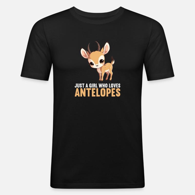 Antelope Antilopen Antilope - Männer Slim Fit T-Shirt - Schwarz