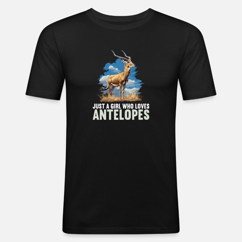 Antelope Antilopen Antilope - Männer Slim Fit T-Shirt - Schwarz