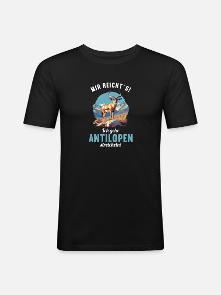 Antelope Antilopen Antilope - Men's Slim Fit T-Shirt - black