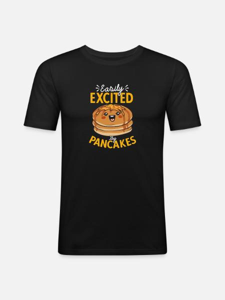 Pancake Breakfast Pancakes - Men's Slim Fit T-Shirt - black