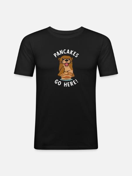 Pancake Breakfast Pancakes - Men's Slim Fit T-Shirt - black