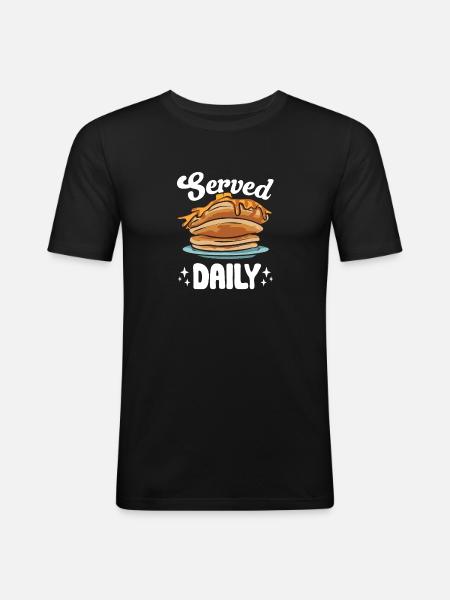 Pancake Breakfast Pancakes - Men's Slim Fit T-Shirt - black