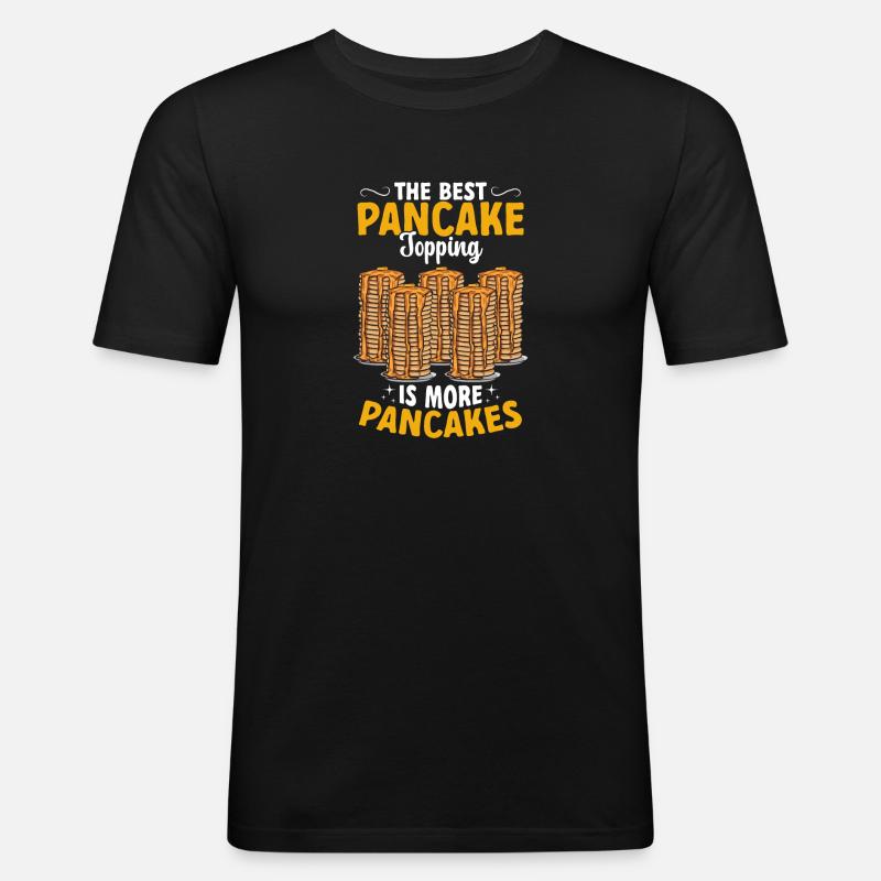 Pancake Breakfast Pancakes - Men's Slim Fit T-Shirt - black