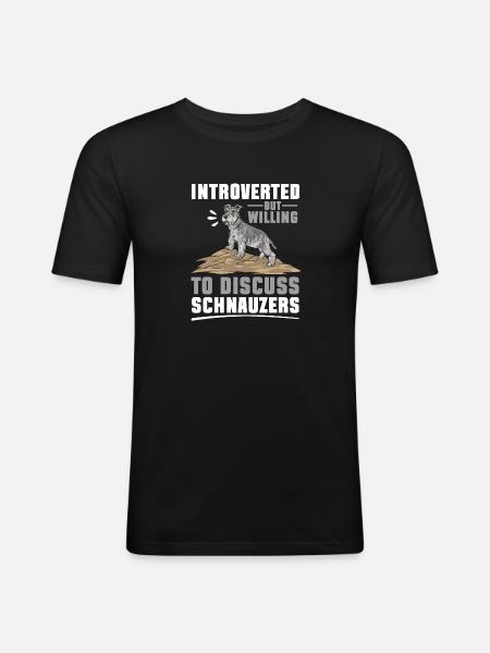 Miniature Schnauzer Dog Schnauzer - Men's Slim Fit T-Shirt - black