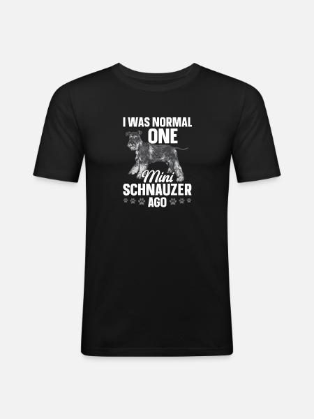 Miniature Schnauzer Dog Schnauzer - Men's Slim Fit T-Shirt - black