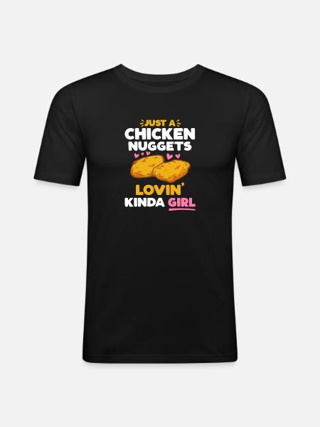 Chicken Nugget Lover Chicken Nuggets - Men's Slim Fit T-Shirt - black