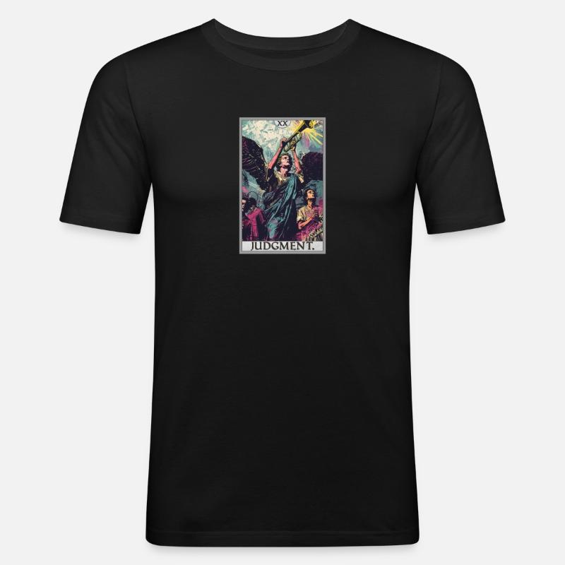 Tarotkarten Tarotkarte 20 Judgment Gericht - Männer Slim Fit T-Shirt - Schwarz