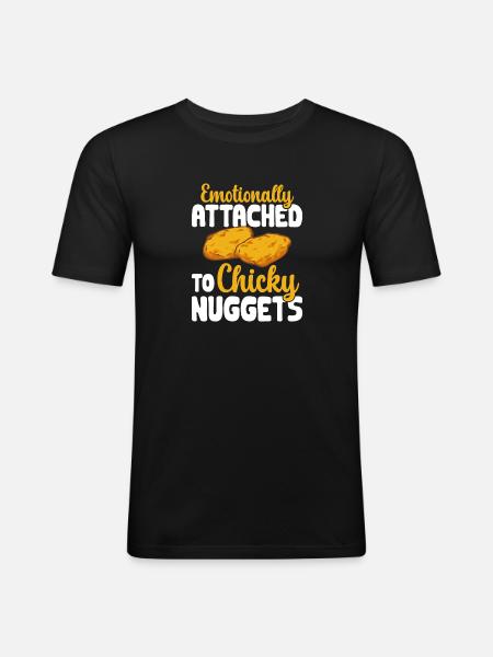 Chicken Nugget Lover Chicken Nuggets - Men's Slim Fit T-Shirt - black