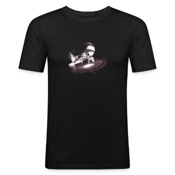 L’art d’une religieuse rencontre la controverse - T-shirt près du corps Homme - noir - Devant - Nik (191cm)