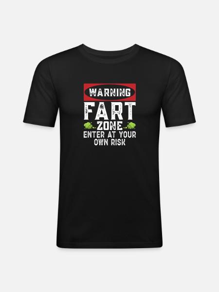 fart farting farting farting - Men's Slim Fit T-Shirt - black