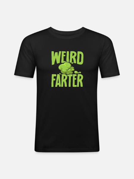 fart farting farting farting - Men's Slim Fit T-Shirt - black