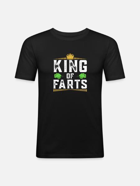 fart farting farting farting - Men's Slim Fit T-Shirt - black