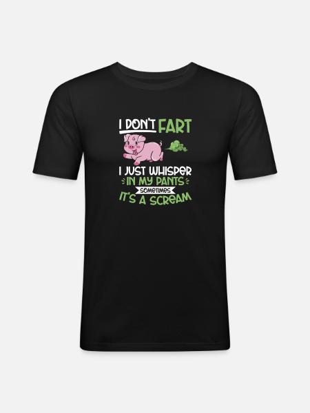 fart farting farting farting - Men's Slim Fit T-Shirt - black