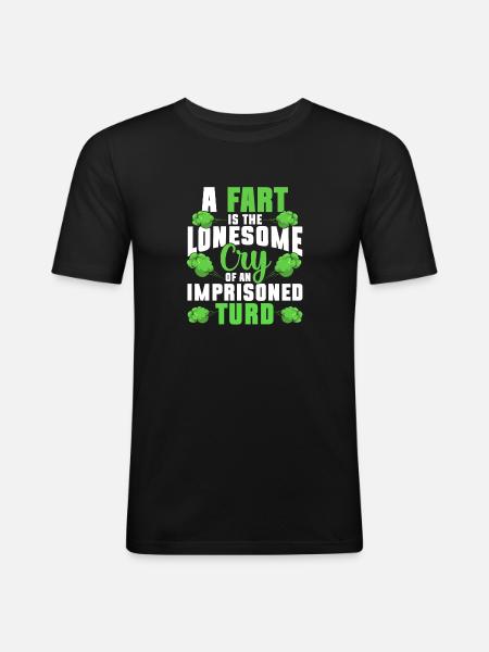 fart farting farting farting - Men's Slim Fit T-Shirt - black
