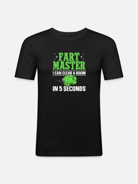 fart farting farting farting - Men's Slim Fit T-Shirt - black