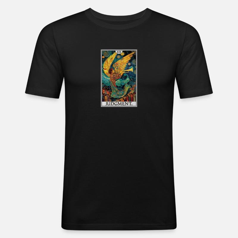 Tarotkarten Tarotkarte 20 Judgment Gericht - Männer Slim Fit T-Shirt - Schwarz