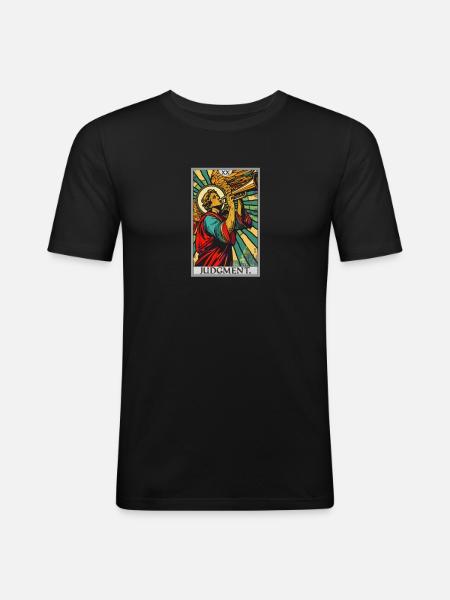 Tarotkarten Tarotkarte 20 Judgment Gericht - Männer Slim Fit T-Shirt - Schwarz