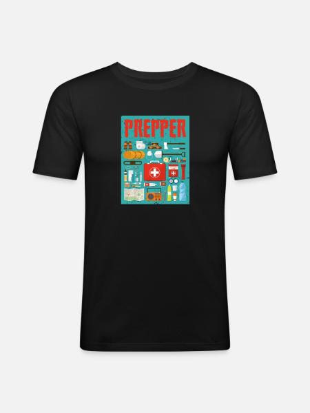 Doomsday Prepper Doomsday Survivor - Men's Slim Fit T-Shirt - black