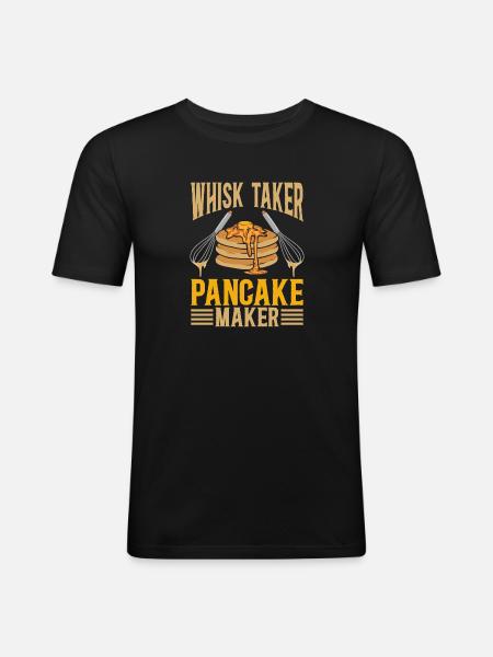 Pancake Breakfast Pancakes - Men's Slim Fit T-Shirt - black