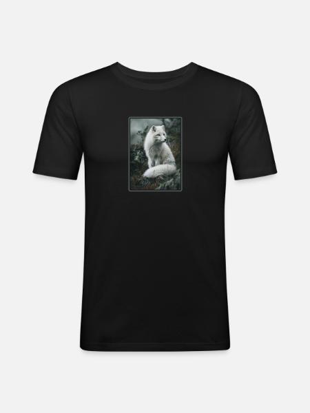 Arctic Fox Polarfüchse Polarfuchs - Men's Slim Fit T-Shirt - black