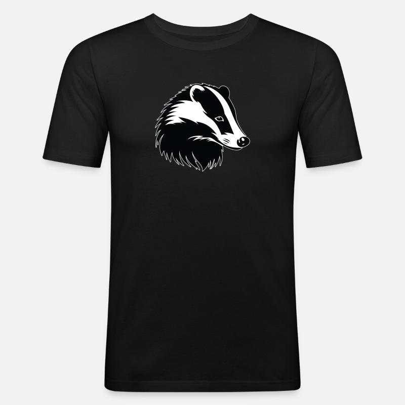 Badger Dachse Dachs - Männer Slim Fit T-Shirt - Schwarz