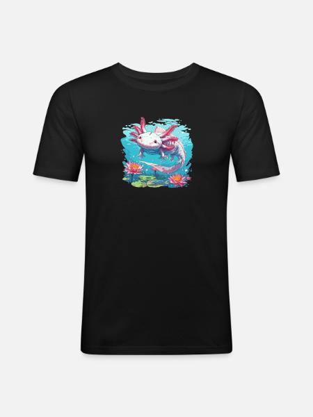 Axolotl - Men's Slim Fit T-Shirt - black