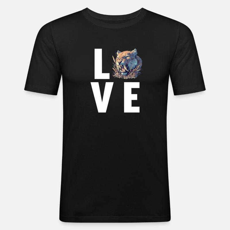 Saber-Toothed Tiger Sabertooth Tiger - Men's Slim Fit T-Shirt - black