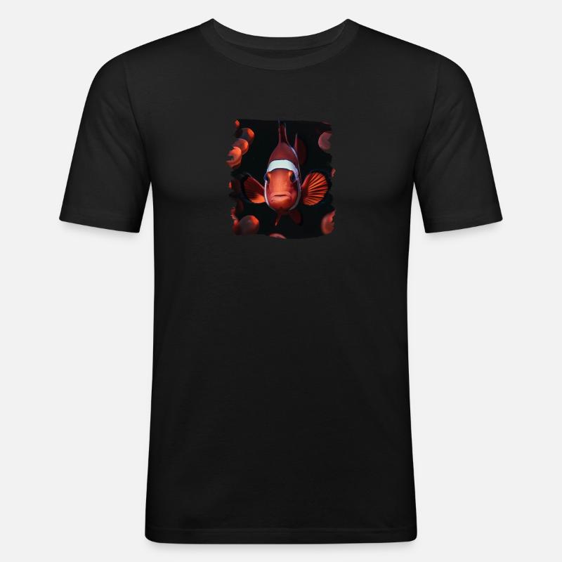 Clownfish Clownfische Clownfisch - Männer Slim Fit T-Shirt - Schwarz