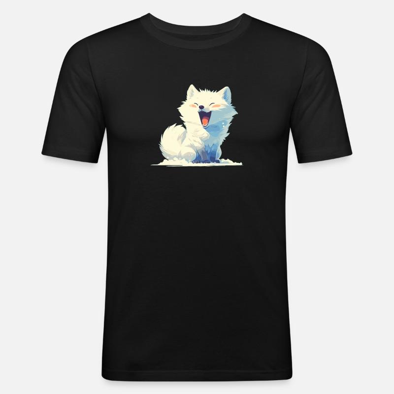 Arctic Fox Polarfüchse Polarfuchs - Men's Slim Fit T-Shirt - black