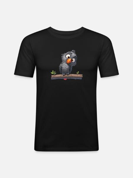 Gray Parrot Graupapageis Graupapagei - Men's Slim Fit T-Shirt - black