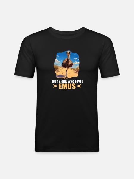 Emus Emu - Men's Slim Fit T-Shirt - black