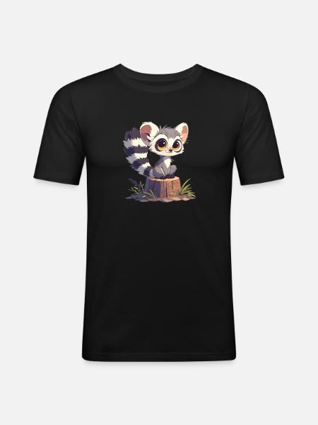 Lemuren Lemurs Lemur - Men's Slim Fit T-Shirt - black