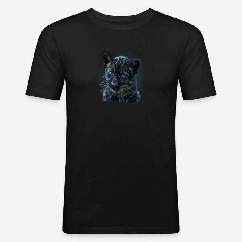 Panthers Panther - Männer Slim Fit T-Shirt - Schwarz