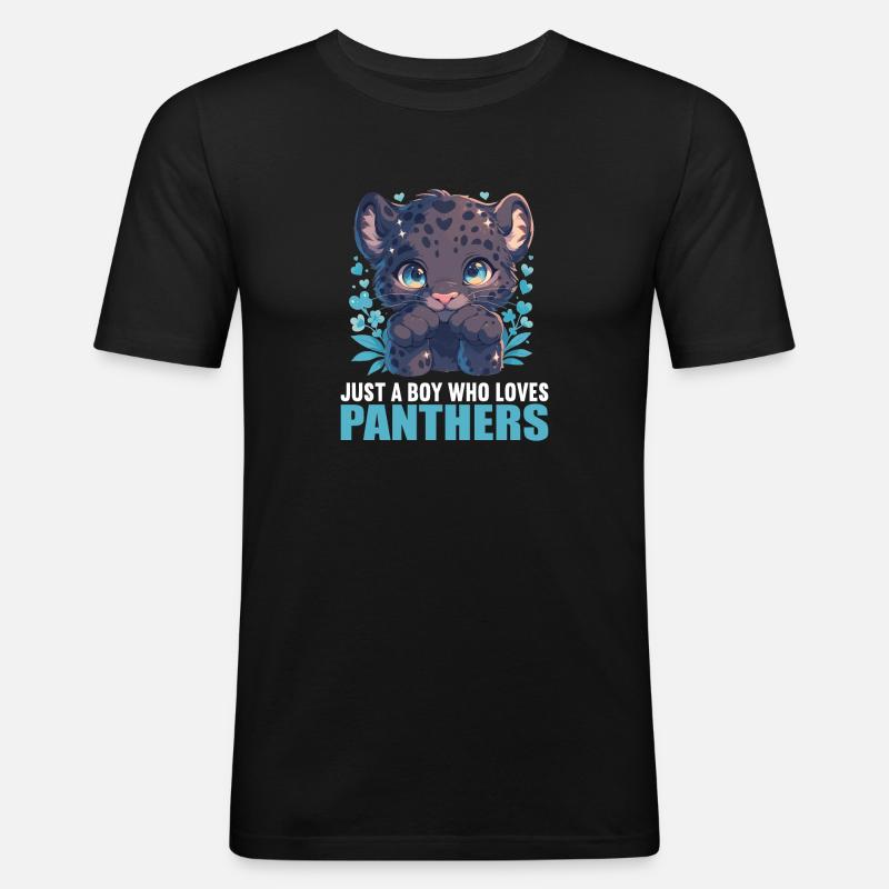 Panthers Panther - Männer Slim Fit T-Shirt - Schwarz