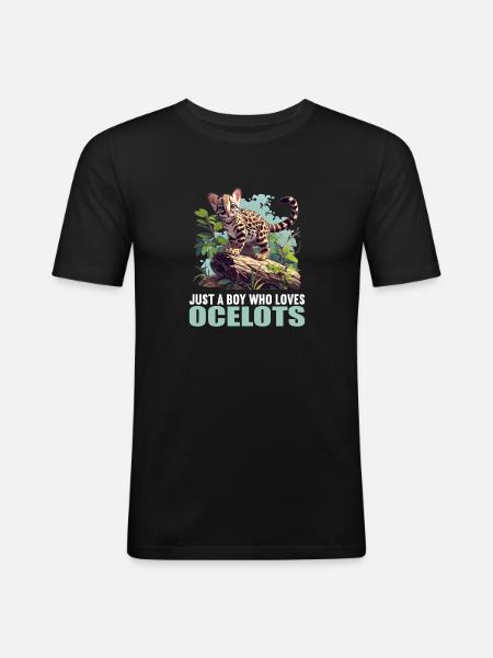 Ocelots Ocelot - T-shirt près du corps Homme - noir