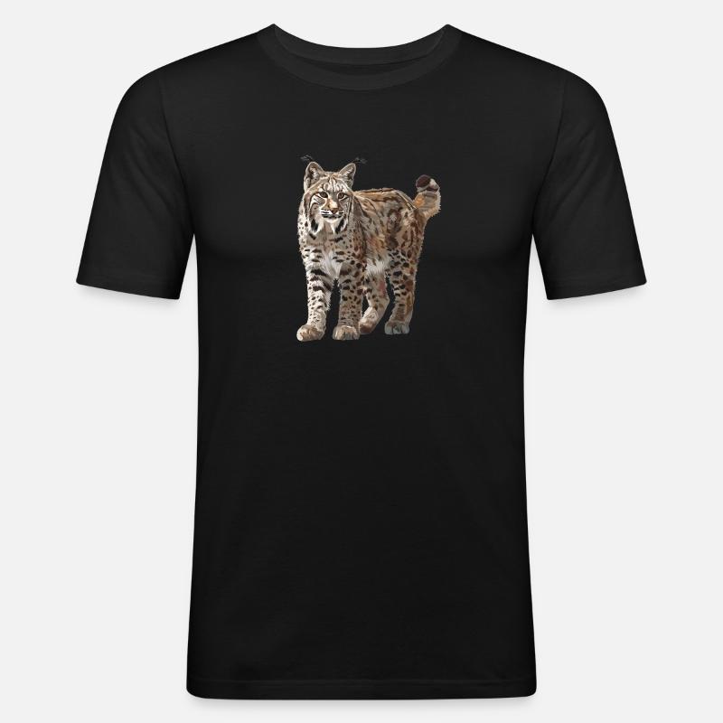 Bobcats Rotluchse Rotluchs Luchs - Männer Slim Fit T-Shirt - Schwarz