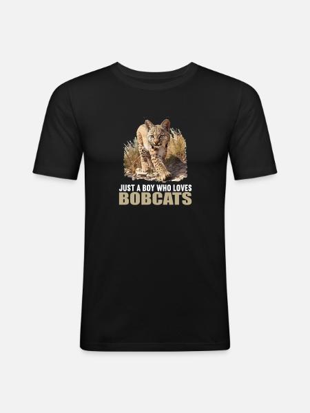 Bobcats Rotluchse Rotluchs Luchs - Männer Slim Fit T-Shirt - Schwarz