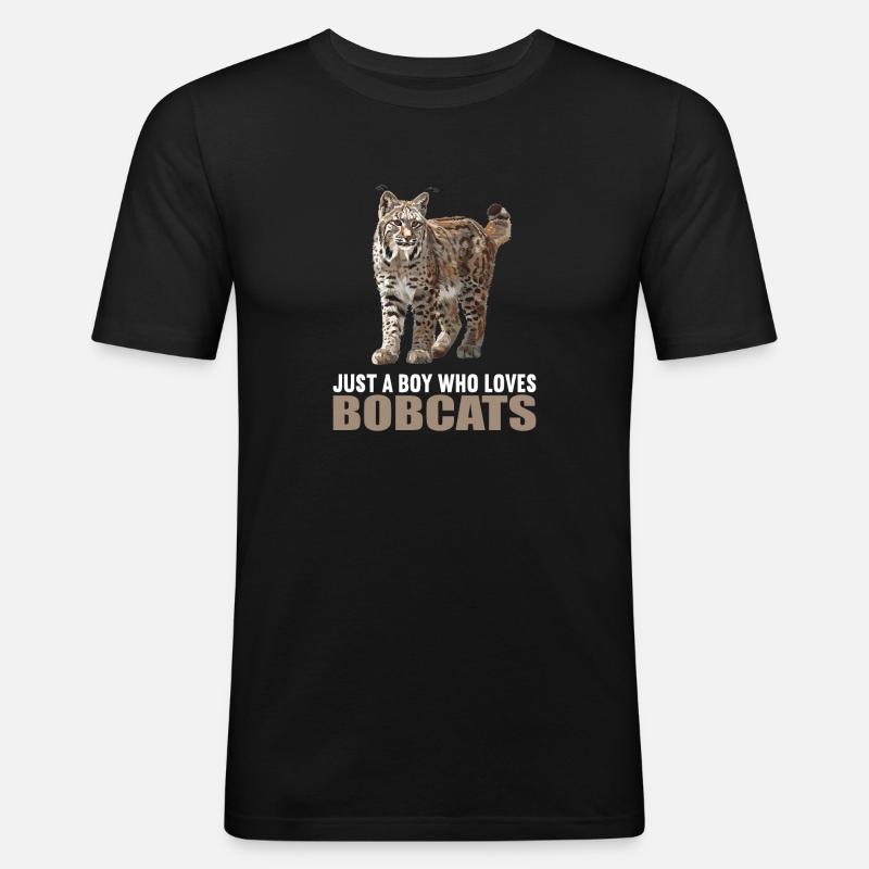 Bobcats Rotluchse Rotluchs Luchs - Männer Slim Fit T-Shirt - Schwarz