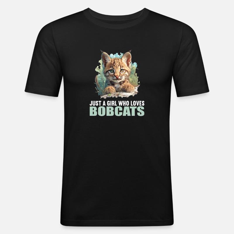 Bobcats Rotluchse Rotluchs Luchs - Männer Slim Fit T-Shirt - Schwarz