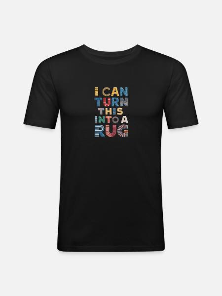 Diy Rug Funny Rug Tufting - Men's Slim Fit T-Shirt - black