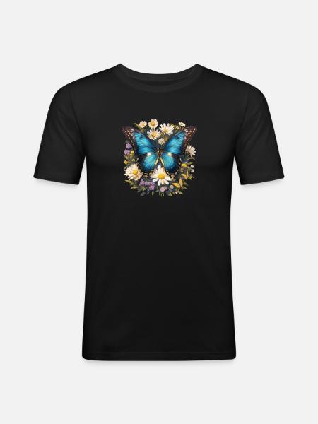Butterfly Butterflies Butterfly - Men's Slim Fit T-Shirt - black