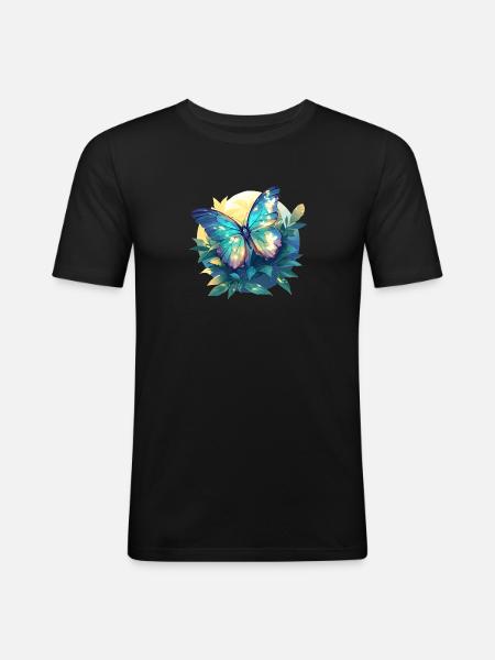 Butterfly Butterflies Butterfly - Men's Slim Fit T-Shirt - black