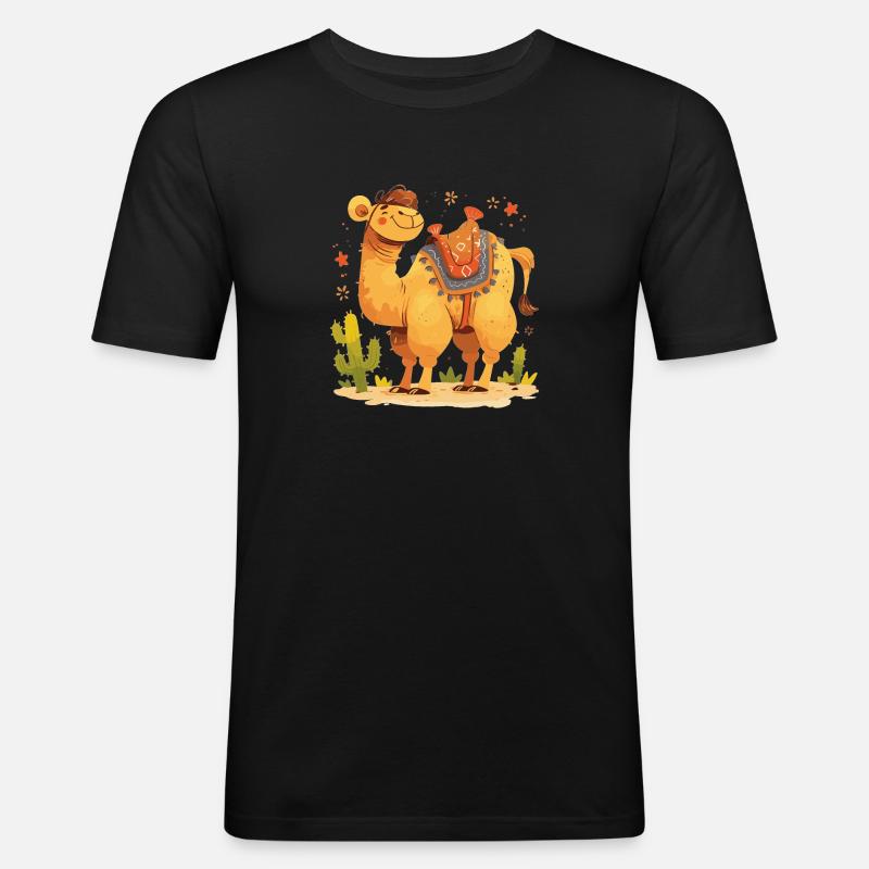 Camel Kamele Kamel - Men's Slim Fit T-Shirt - black