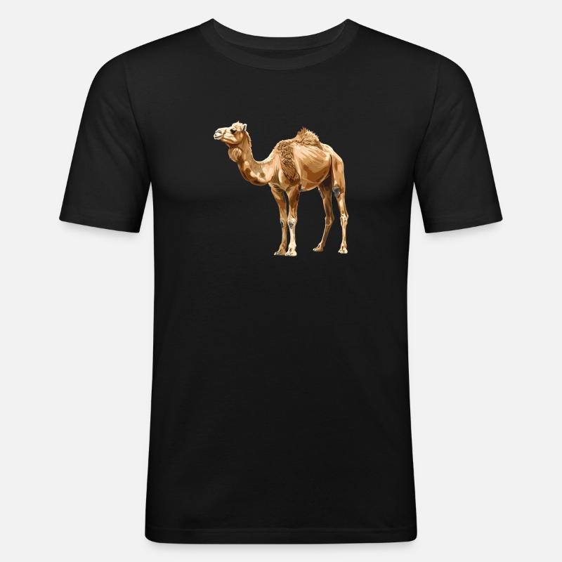Camel Kamele Kamel - Men's Slim Fit T-Shirt - black