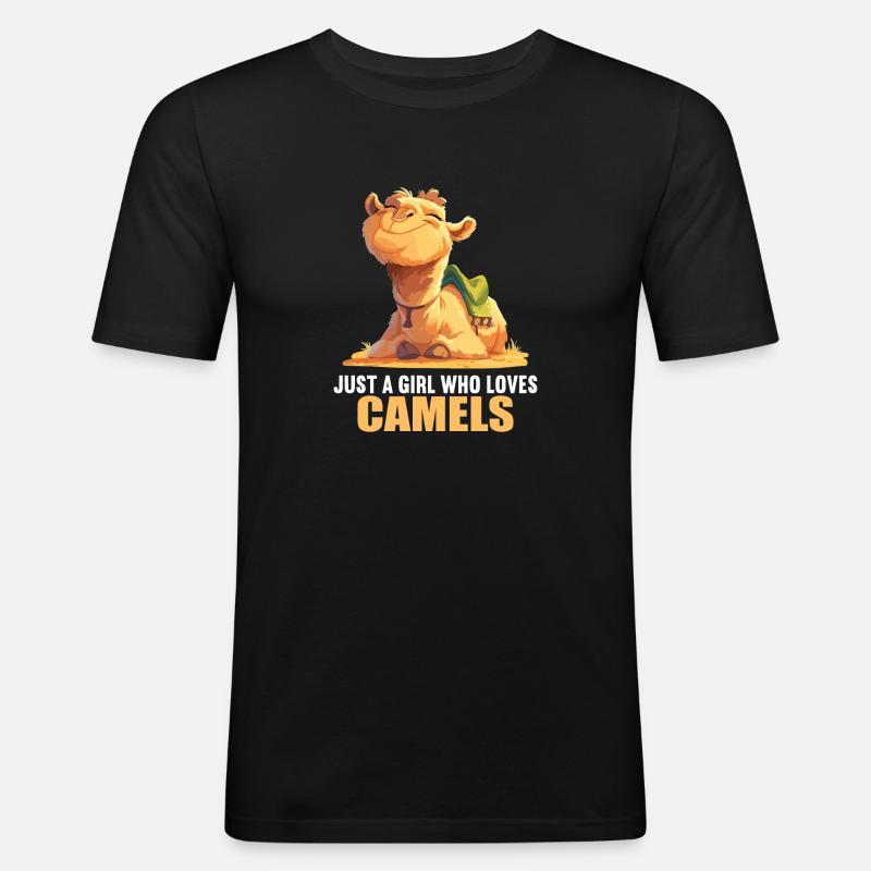 Camel Kamele Kamel - Männer Slim Fit T-Shirt - Schwarz