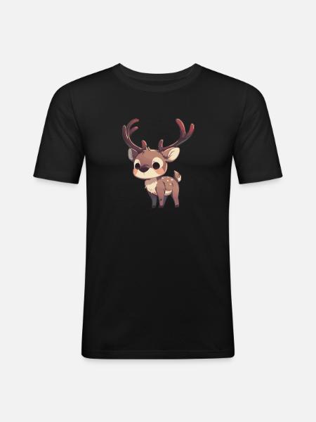 Caribou Karibus Karibu - Men's Slim Fit T-Shirt - black